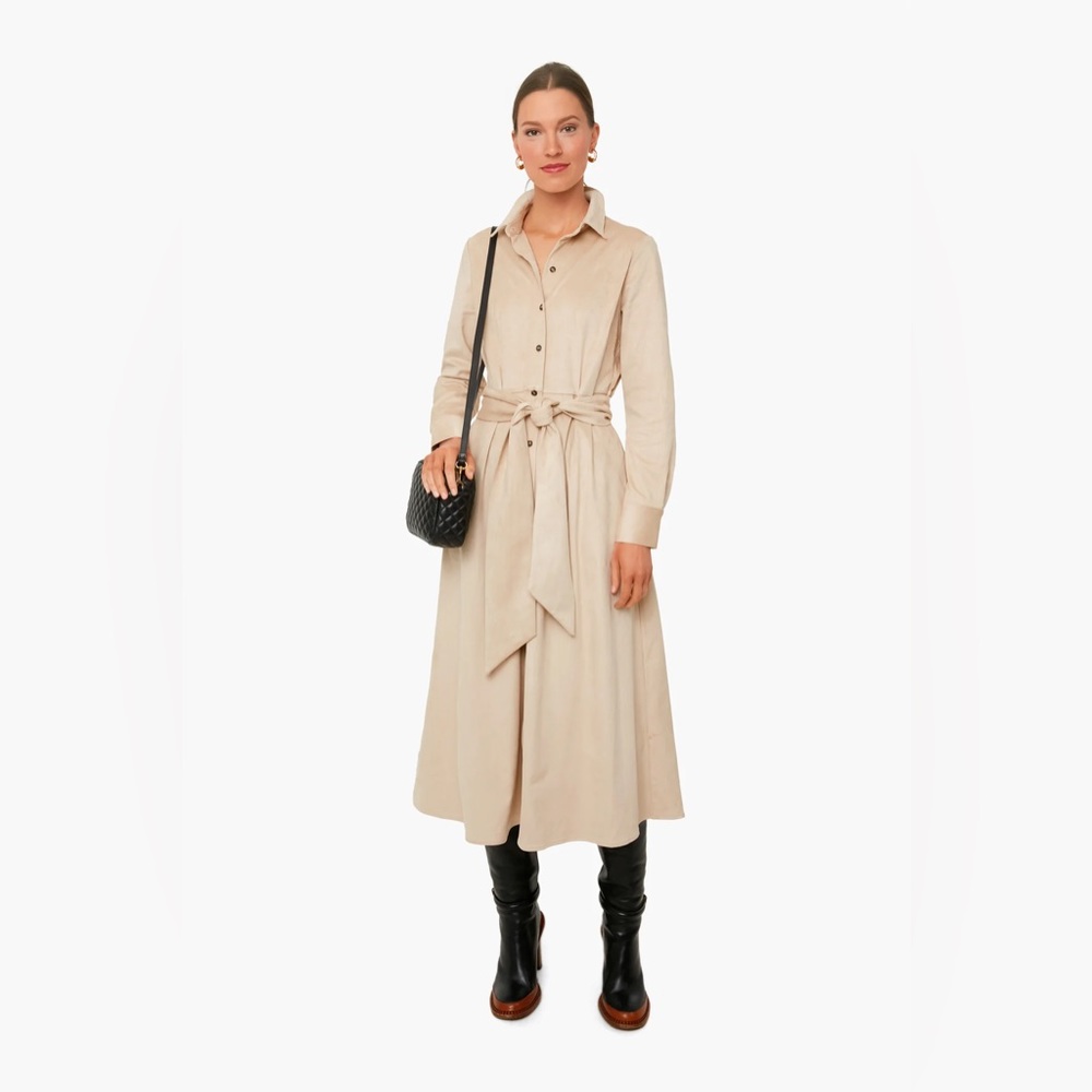 Tuckernuck Bone Suede Aster Dress - Medium